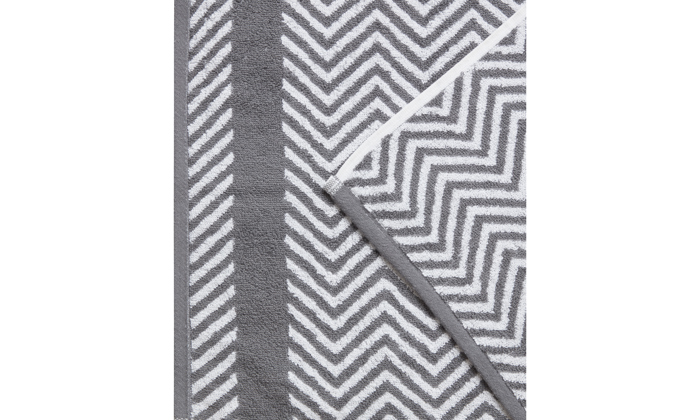 Kathy Ireland 6 Piece Chevron Jacquard Towel Set with LetsDry