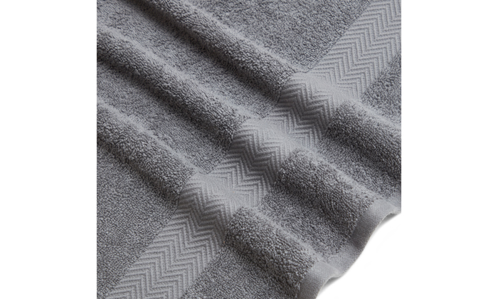 Kathy Ireland 6 Piece Chevron Jacquard Towel Set with LetsDry
