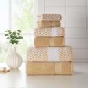 6-piece Linen Kathy Ireland 6 Piece Chevron Jacquard Towel Set with LetsDry