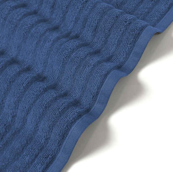 Bibb Home 4 Pack Ribbed Egyptian Cotton Bath Towel Set