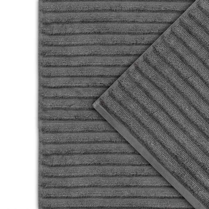 Bibb Home 4 Pack Ribbed Egyptian Cotton Bath Towel Set