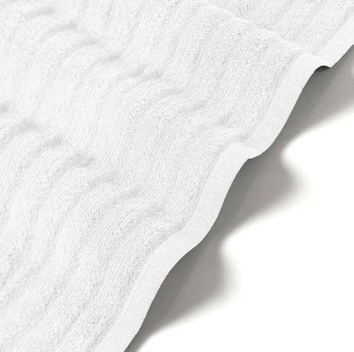 Bibb Home 4 Pack Ribbed Egyptian Cotton Bath Towel Set