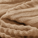 4-piece Linen Bibb Home 4 Pack Ribbed Egyptian Cotton Bath Towel Set