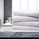 4-piece White Dan River 4 Piece Embossed Microfiber Bath Towel Set