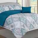 Queen Melinda Bibb Home 5 Piece Comforter Set with Decorative Pillows