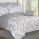 King Paris Bibb Home 5 Piece Comforter Set with Decorative Pillows