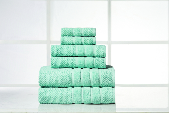 Bibb Home 6 Piece Egyptian Cotton Towel Set