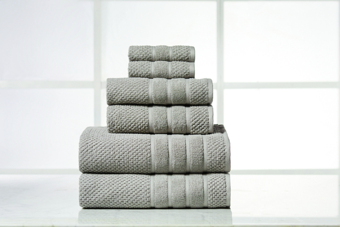 Bibb Home 6 Piece Egyptian Cotton Towel Set