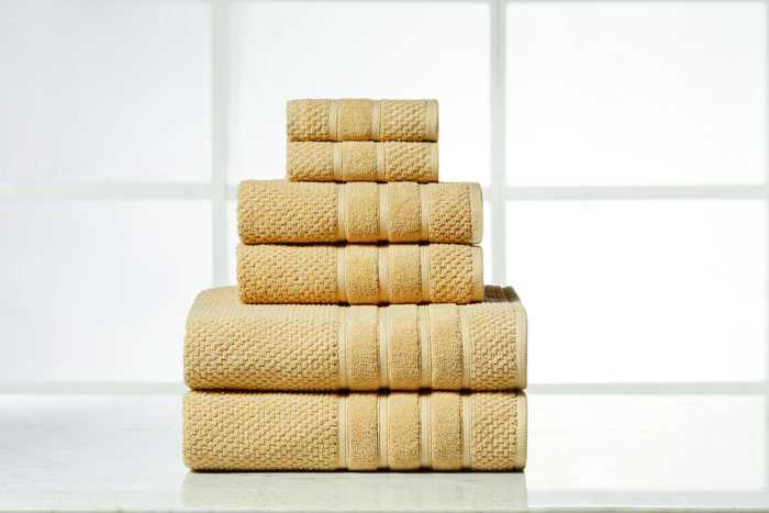 Bibb Home 6 Piece Egyptian Cotton Towel Set