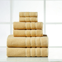 6-piece Popcorn Linen Bibb Home 6 Piece Egyptian Cotton Towel Set