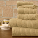 6-piece Popcorn Linen Bibb Home 6 Piece Egyptian Cotton Towel Set