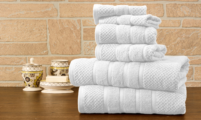 Bibb Home 6 Piece Egyptian Cotton Towel Set