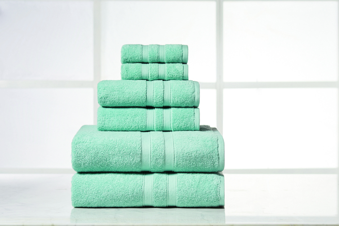 Bibb Home 6 Piece Egyptian Cotton Towel Set