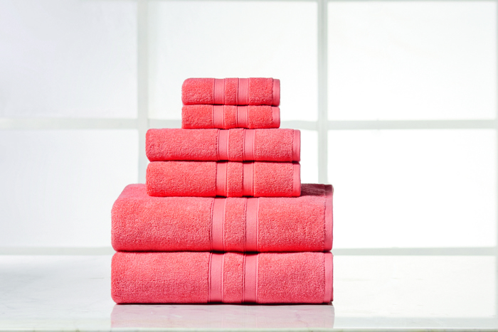 Bibb Home 6 Piece Egyptian Cotton Towel Set