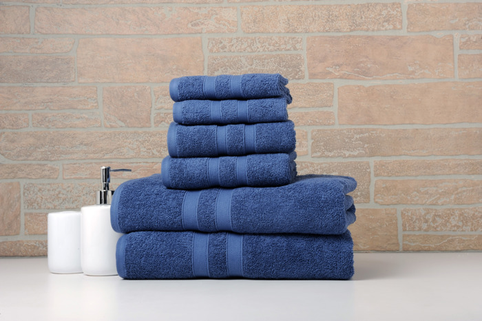 Bibb Home 6 Piece Egyptian Cotton Towel Set