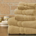 6-piece Solid Linen Bibb Home 6 Piece Egyptian Cotton Towel Set