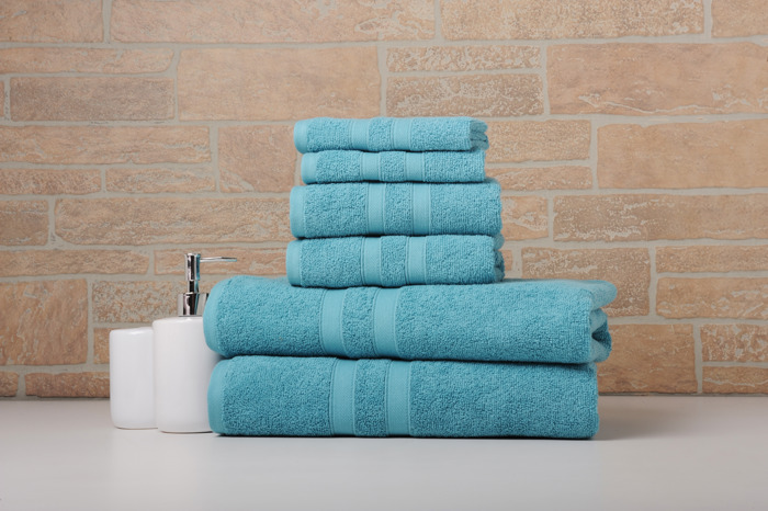Bibb Home 6 Piece Egyptian Cotton Towel Set