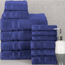  Bibb Home 12 Piece Zero Twist Egyptian Cotton Towel Set