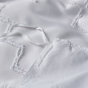 Full/Double White Bibb Home 2000 Count Tufted Duvet Cover (3-Piece)
