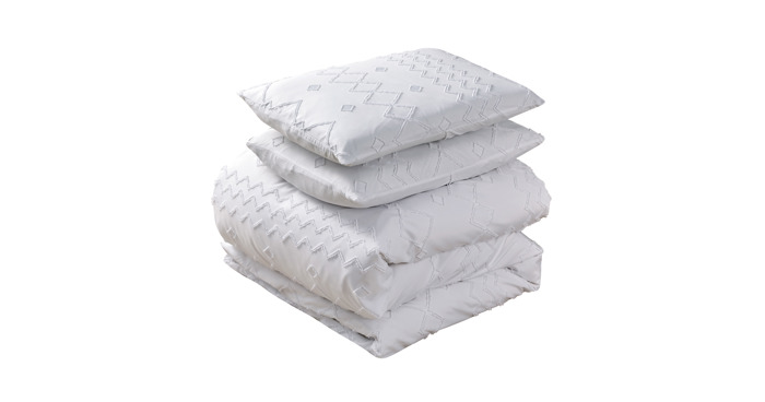 Bibb Home 2000 Count Tufted Duvet Cover (3-Piece)