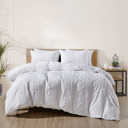 King White Bibb Home 2000 Count Tufted Duvet Cover (3-Piece)