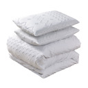 King White Bibb Home 2000 Count Tufted Duvet Cover (3-Piece)