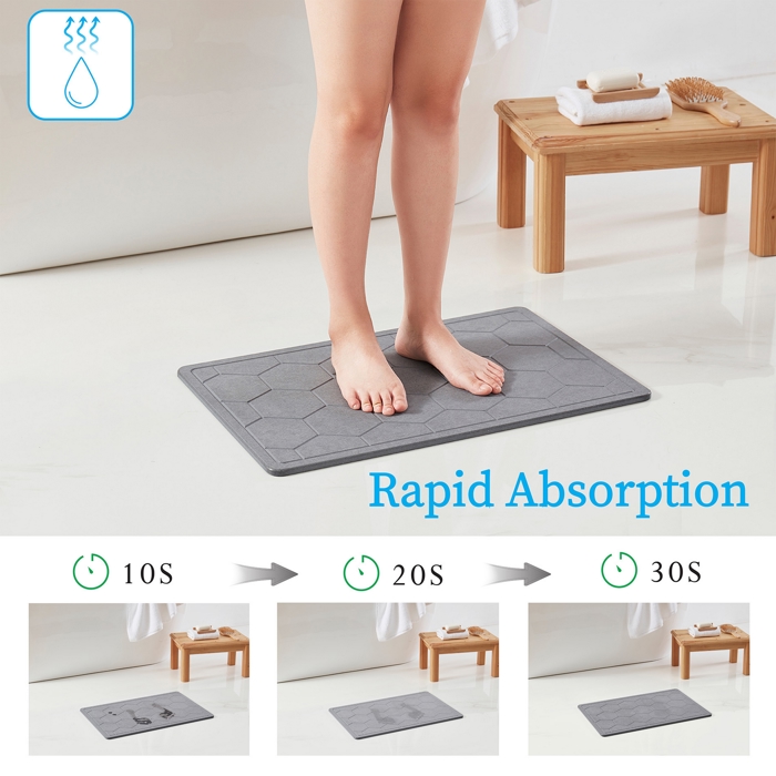 Bibb Home Diatomaceous Earth Stone Bath Mat