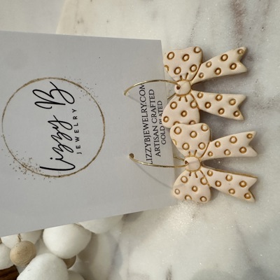 Pink Bow Earrings