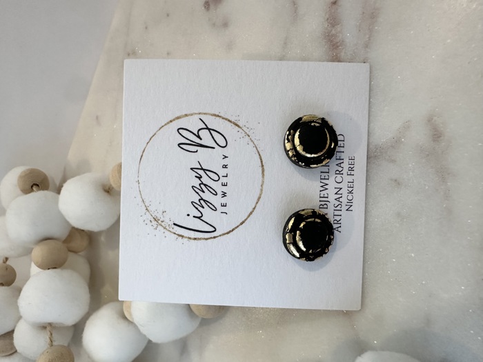 Black Stud Earrings