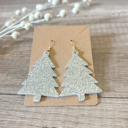 Silver Handmade Silver & Gold Christmas Tree Earrings