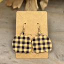 Geometric Handmade Leather Pumpkin Earrings