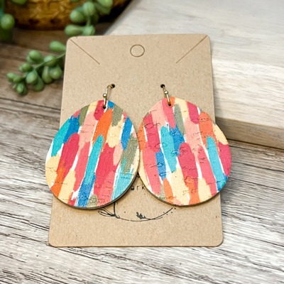 Painted Easter Egg Teardrop Earrings