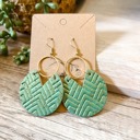  Embossed Summer Sage Pearlized Earrings