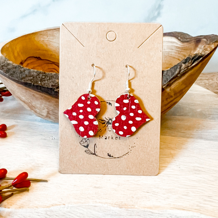 Cindy Handmade Heart Love Polka Dot Earrings