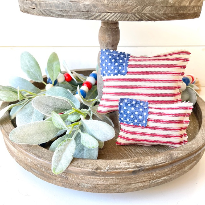 Patriotic Stars & American Flags Tray Fillers | Set of 2