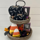 Boo Pumpkin Fall & Halloween Fabric Tray Fillers | Set of 2