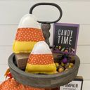 Candy Corn w/dots Fall & Halloween Fabric Tray Fillers | Set of 2