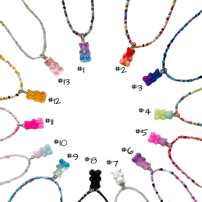 Beaded Gummy Bear Necklace