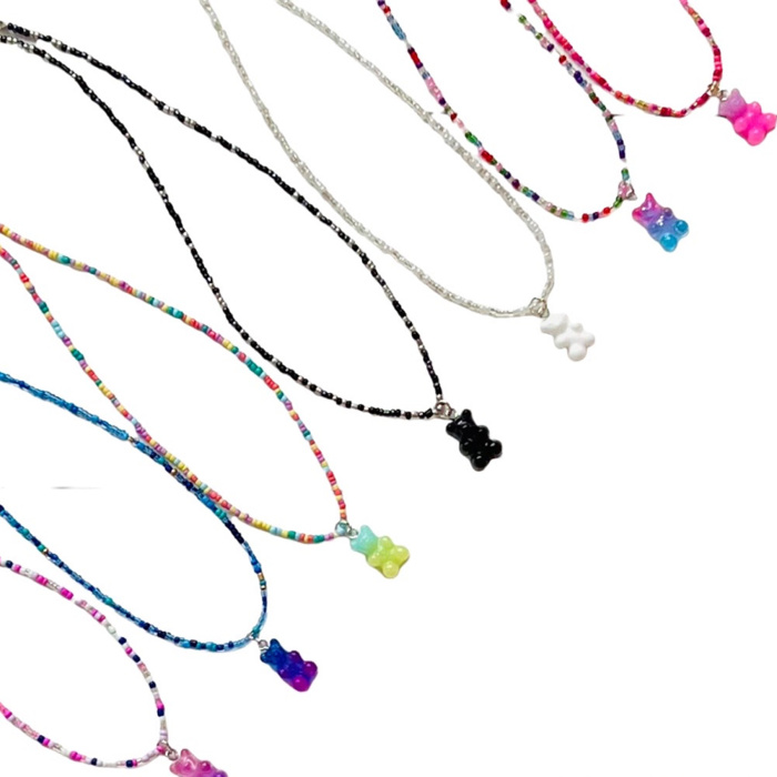Beaded Gummy Bear Necklace