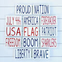 RED-PROUD Small Patriotic Wood Signs