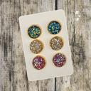 34 Druzy/Cabochon 12mm 3pk Earrings