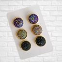 36 Druzy/Cabochon 12mm 3pk Earrings