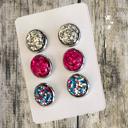 55 Druzy/Cabochon 12mm 3pk Earrings