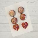 64 Druzy/Cabochon 12mm 3pk Earrings