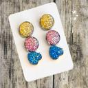 66 Druzy/Cabochon 12mm 3pk Earrings