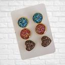 70 Druzy/Cabochon 12mm 3pk Earrings