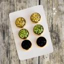 56 Druzy/Cabochon 12mm 3pk Earrings