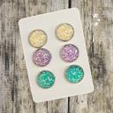 28 Druzy/Cabochon 12mm 3pk Earrings