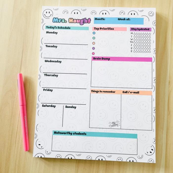 Smile Teacher Planner