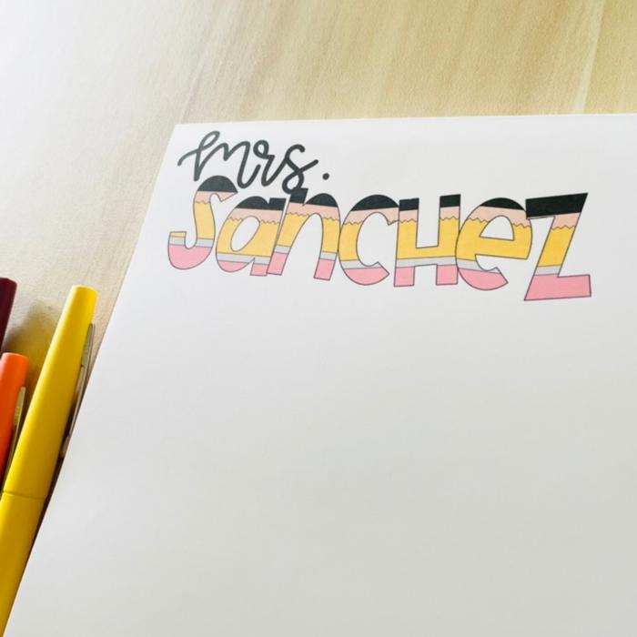 Pencil Personalized Notepad 